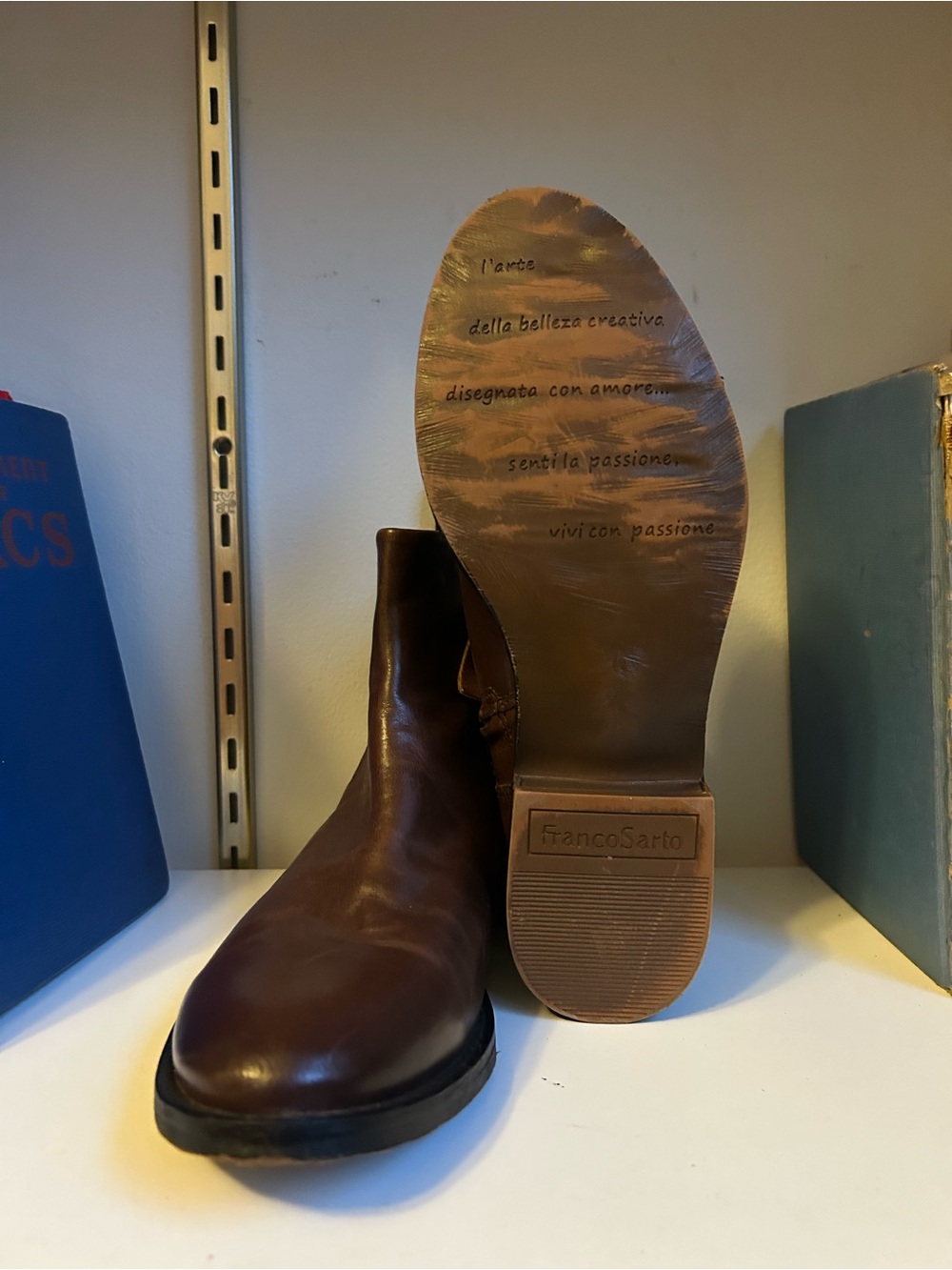 Franco Sarto Brown Leather Chelsea Ankle Boots - Picture 4 of 9